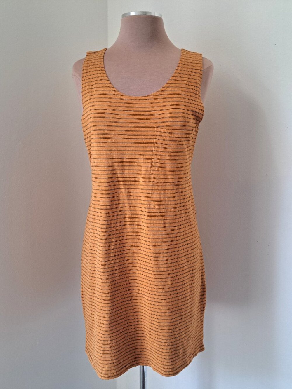 Knot sister Women's Stripes Dress Orange/Black Size M